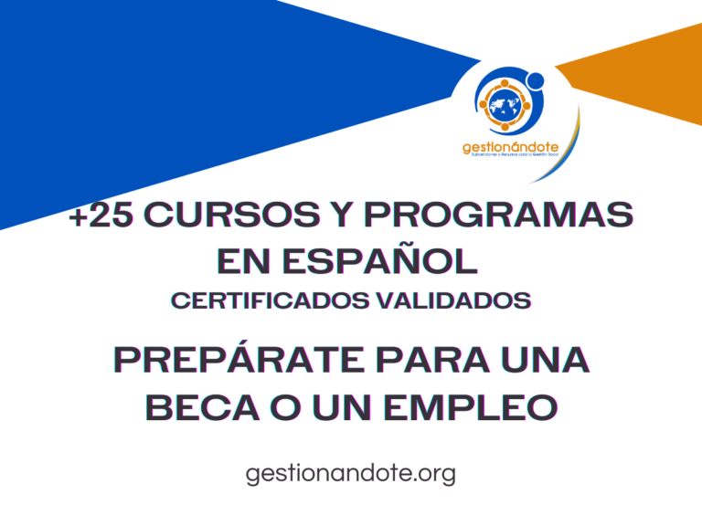 Más de 25 Cursos de preparación para una beca o un empleo